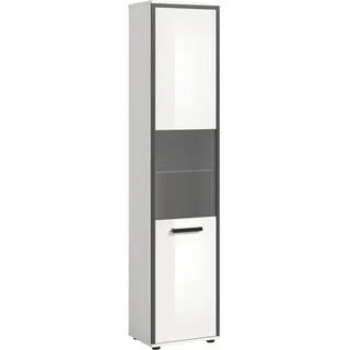 xonox.home Kojak Badschrank 40 x 188 x 34 cm Weiß/Grau