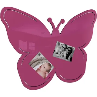 Colours-Manufaktur Schmetterling Magnetwand - viele XXL groß Hochglanz (rosa/pink (RAL 4010 telemagenta glänzend))