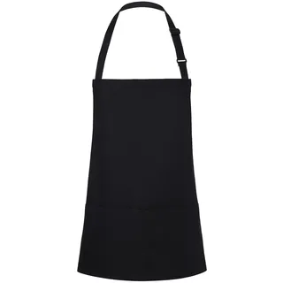 KARLOWSKY Kochschürze, Kurze Latzschürze Basic mit Schnalle und Tasche (One Size)