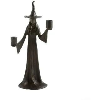 ZAMETTER Halloween Hexe Statue Harz Figur Kerzenständer Halter Gothic Dekoration Spirituelle Altar Mittelstück Dekorative Gothic Gruselig Stehende Desktop Ornament Skulptur