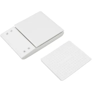 Mini Digital Küchenwaage, 3 kg/0,1 g Hochpräzise Mini Taschenwaage Espresso Kaffeewaage mit LED Anzeige mit Hintergrundbeleuchtung(Weiß)