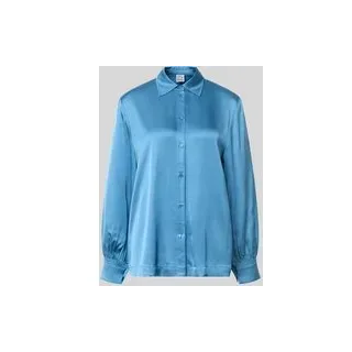 Regular Fit Bluse aus Viskose mit Knopfleiste, Ocean, 44