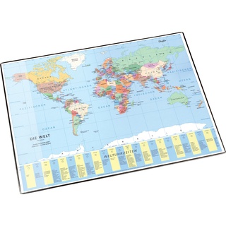 Läufer, Unterlage, Schreibunterlage mit Weltkarte (40 x 53 cm)