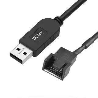 Bolwins A21 USB 2.0 Stecker auf 3-Pin 4-Pin Adapterkabel für 12V PC Computer Lüfter Fan Konverter Stromversorgung Kabel 30cm Schwarz Plug and Play Zubehör