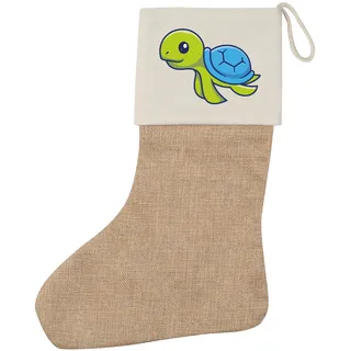 Weihnachtsstrumpf Schildkröte Comic Geschenkidee Schildkröte Geschenk Präsent Mi