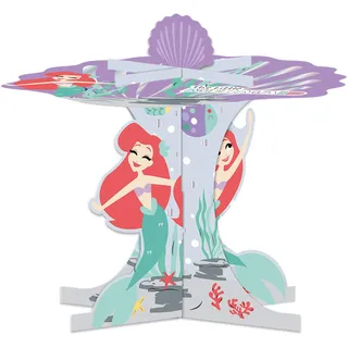 Procos 89059 - Cupcake Ständer, Disney Ariel Under The Sea, Premium, Muffin Ständer, Tortenständer, Geburtstag, Mottoparty