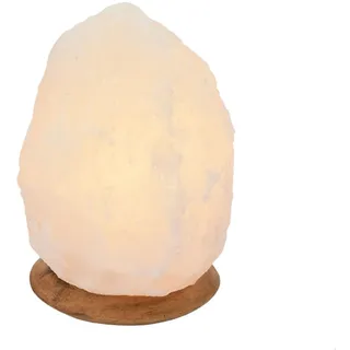MY HOME Salzkristall-Tischlampe "Sclassin", weiß, Ø 12cm H: 18cm, 1 Stk., Leuchten, Handgefertigt - jeder Stein ein Unikat, H: ca.18 cm, ca.2-3 kg