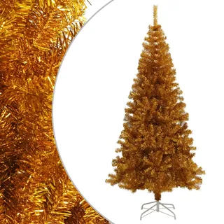 vidaXL Künstlicher Weihnachtsbaum mit Ständer Gold 180 cm