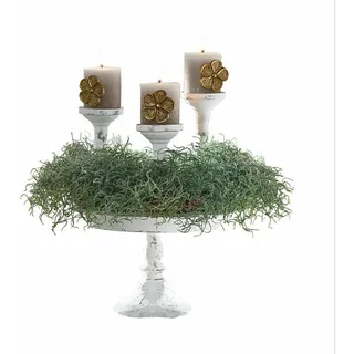 Loberon Etagere Kivorel, Nostalgisches Antik-Finish, Präsentiert Saisonales & mehr, Charmanter Vintage-Look, Dekoration, Wohn-Accessoires, Eisen, antikweiß