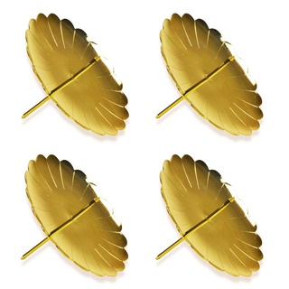 Riffelmacher & Weinberger Riffelmacher - Adventskerzenhalter gold, Durchmesser 7,5 cm, 4 Stück im Beutel, Adventskranz, Weihnachten, Dekoration, Stecker, Gesteck