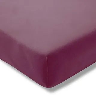 Estella Spannbettlaken Jersey-Elasthan 200 x 200 - 200 x 220 cm aubergine