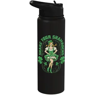 Shake Your Shamrocks Lustiges irisches St. Patricks Day Stainless Steel Insulated Water Bottle