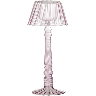 Bloomingville Teelichthalter Cisco Glas Rosa