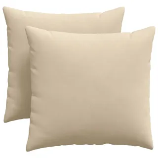 vidaXL Sofakissen 2 Stück Creme 45 x 45 cm