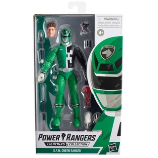 Hasbro Actionfigur Power Rangers Lightning Collection, (ca. 15cm Groß und mit Zubehör), S.P.D. Green Ranger S.P.D. Green Ranger
