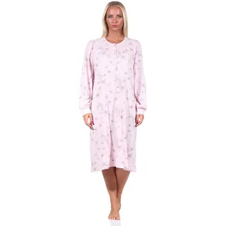 NORMANN-Wäschefabrik Elegantes frauliches Damen Nachthemd,105 cm Länge, Knopfleiste am Hals - 212 314 90 312 - 52-54