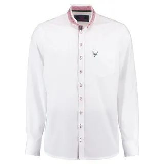 OS-TRACHTEN Herren-Langarmhemd, Slim Fit, weiß 43/44