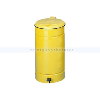 Treteimer VAR EURO-Pedal Tretabfallsammler 60 L gelb großvolumig, für den Einsatz von 60-70 ltr. Kunststoffsäcken