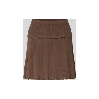 Mini-Strickrock mit elastischem Bund Modell 'GIANNA', Dunkelbraun, XS