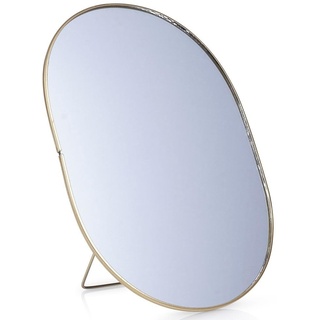 Vilde Spiegel Spieglein Standspiegel Kosmetikspiegel Schminkspiegel Gold 16x22 cm