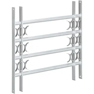Relaxdays Fenstergitter Einbruchschutz ausziehbar 600 x 700-1050 mm Grau