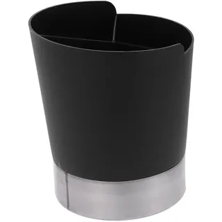 Zerodeko Küchenutensilienhalter Aus Edelstahl Mit 3-Fächrigem Abtropfbereich Organizer Für Essstäbchen Besteck Und Strohhalme Platzsparend Für Arbeitsplatte 5.71X5.71X6.50In Schwarz