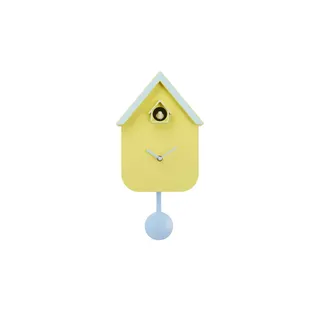 HOME STORY Wanduhr   , gelb , Kunststoff,Aluminium , Maße (cm): B: 41,5 H: 8,5