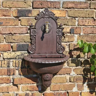 CLGarden Wandbrunnen von CLGarden WB1 im nostalgischen Design Gartenbrunnen Wasserzapfstelle mit Waschbecken