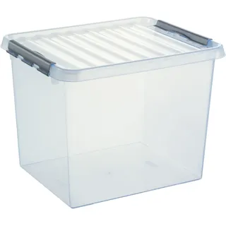 SUNWARE Q-Line Aufbewahrungsbox 50 x 40 x 38 cm 3-tlg. transparent/grau