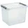 Q-Line Aufbewahrungsbox 50 x 40 x 38 cm 3-tlg. transparent/grau