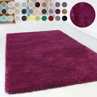 Esprit Relaxx Hochflorteppich 70 x 140 cm pink/violett