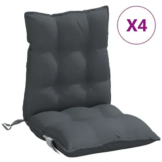 vidaXL Niedriglehner Auflage 4 St. 40 x 40 x 5 cm anthrazit