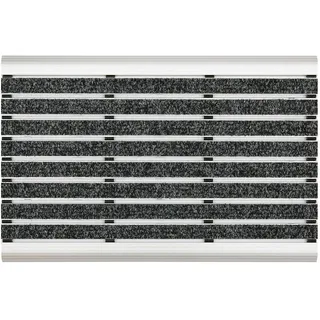 casa pura Elegant Mat 45 x 75 cm Schwarz/Silberfarben