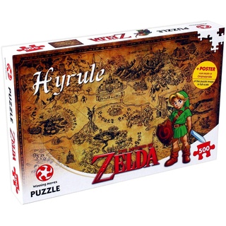 Winning Moves Zelda Hyrule Field Karte 500 Stück Puzzle,