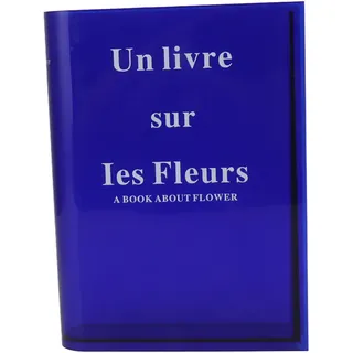 Dekorative Buchvase Aus Transparentem Acryl Für Blumen – Büro, Wohnzimmer, Wohnaccessoires – Blau