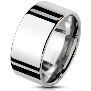 BUNGSA Fingerring 54 (17.2) Ring breit silber aus Edelstahl Herren (Ring, 1-tlg), Männer silberfarben 54 (17.2)