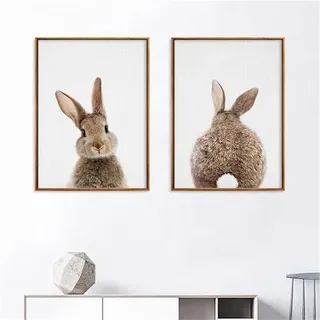 Bilder Kinderzimmer Set Premium Kaninchen Poster Wandbilder Mädchen