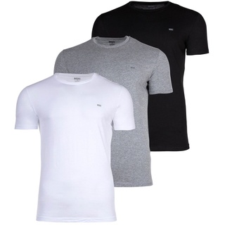 DIESEL Herren T-Shirt , 3er Pack - UMTEE-JAKETHREEPACK, Rundhals, Kurzarm, einfarbig Schwarz/Grau/Weiß XL