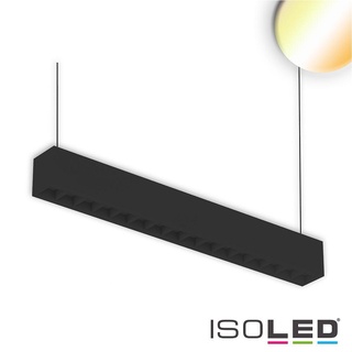 ISOLED LED Aufbau/Hängeleuchte Linear Raster 20W, anreihbar, 60.4cm, ColorSwitch 3000|3500|4000K, 2000lm 100°, Schwarz ISO-114062