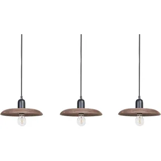 Beliani Manjeera 3-flg. 60 cm Kegelform Dunkelbraun Holz