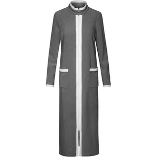 FRAUD PARIS Morgenmantel  Fleece dunkelgrau / weiß S