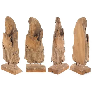 DESIGN DELIGHTS Skulptur TREIBHOLZ SKULPTUR "ROOTS 80", Holz massivholz rustikal, Dekofigur beige