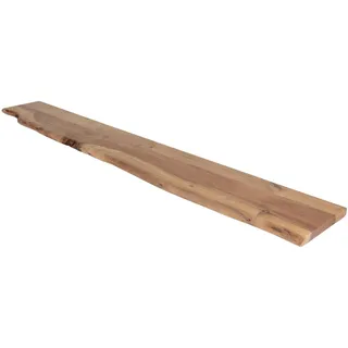 Sam Steckboard mit Baumkante Wandregal Akazie massiv naturfarben lackiert 140 x 20 Amanda - Beige