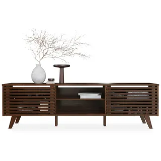 Idimex RIAN Lowboard 175 x 50 x 38 cm Nussbaum Massivholz