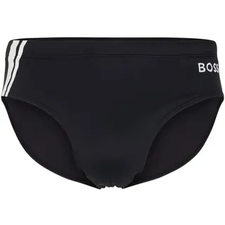 BOSS Herren Jersey Brief Badehose aus Stretch-Jersey mit Streifen und Logo - XL