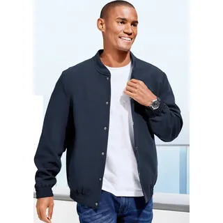 John Devin Blouson "mit Rippkragen", Herren, Gr. S, blau (navy), Web, Obermaterial: 77% Polyester, 17% Viskose, 6% Elasthan.