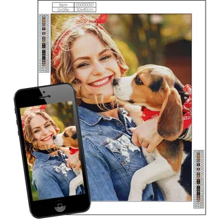NIBESSER Diamond Malerei Eigenes Foto Personalisiert 40x50cm Benutzerdefinierte 5D Diamond Art Painting DIY Kreative Geschenk für Jubiläum Valentinstag Weihnachten