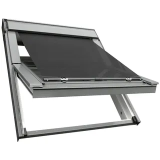 Sonnenschutz-HH Hitzeschutz Markise Hitzeschutzmarkise für VELUX Dachfenster Rollo GGL/GPL/GHL/GGU/GPU/GHU U04/UK04/U08/UK08 - schwarz / anthrazit