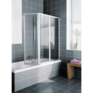 Kermi Vario 2000 Faltwand 3-flügelig auf Badewanne V2 FW3 0500x 1400 BV: 1401-1417 SIMG Kerolan Perl