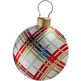 Riesige 60 Cm Weihnachtskugel, Transparente Kugel, Aufblasbare Riesen-weihnachtskugel, Aufblasbare Weihnachtskugel Für Draußen, Pvc-weihnachtsdekoration, Gold